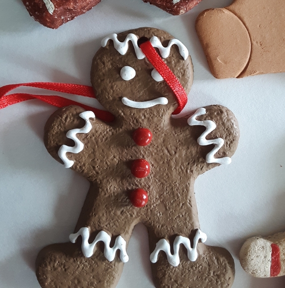 Handmade very vintage clay ornaments - Picture 7 of 7